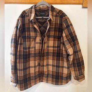 Banana Republic Plaid Shirt Jacket - Quilted Multi Plaid - Men’s XXL